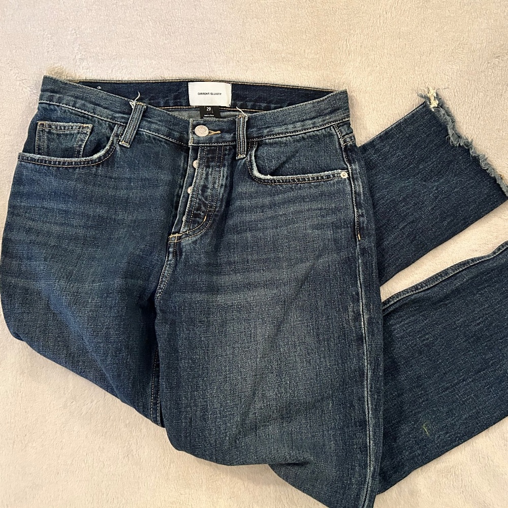 Current/Elliott Women's Button Fly Jeans